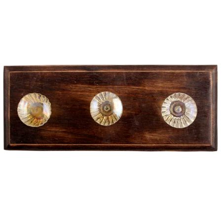 Urenium Yellow Oval Shape Glass Wooden Hook